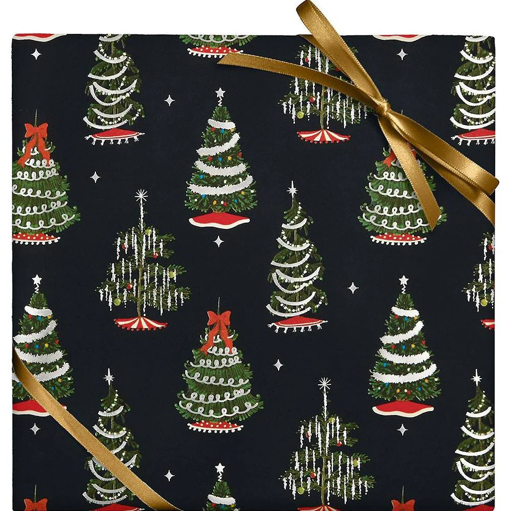 Tinsel Tree Stone Wrapping Paper | Paper Source