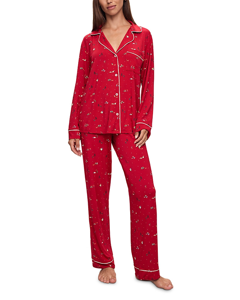 Eberjey Gisele Printed Christmas Long Pajama Set | Bloomingdale's (US)