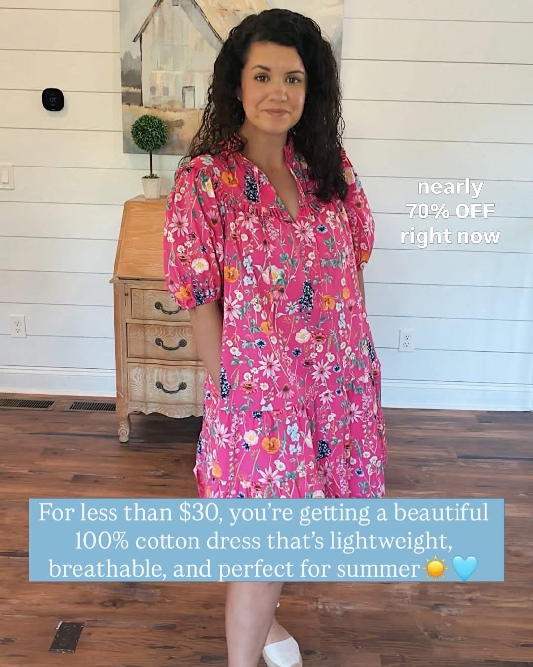 Summer dresses that are cute AND affordable?! Say less!!! ☀️🌸🩵🌴

I rounded up some of the cutest summer dresses, and the deals right now are honestly TOO good not to share🤯🙌🏼

We’re talking dresses originally $99.50 marked down to just $29.85, others that were $78 and are now only $31.20, plus an incredible sale that’s buy 1 dress, get 2 FREE dresses, which make these dresses only about $33 each👏🏼

And the best part? They’re all 100% cotton, which I love because they’re made from natural fibers & they are lightweight, breathable, and perfect for summertime☀️

Whether you’re shopping for vacations, church, brunch, beach trips, summer events, or simply everyday mom life, these are the kinds of pieces you’ll reach for again and again without the crazy price tag 🌸✨

Run before sizes sell out because these deals are way too good to miss🛍️

Which one are you adding to your cart first? 👏🏼

#dress #dresses #dresslover #spring #springstyle #springfashion #springdress #sundaystyle #churchoutfit #ootd #momstyle #femininefashion #outfitinspo #summer #summerstyle #summerfashion #summerdress #babyshower #style #fashion #church #brunch #preppy #preppystyle #grandmillenial #grandmillenialstyle #ladies #ladiesfashion #ladiesstyle #classic #classicstyle #chic #timeless #timelessstyle #sale #salealert #majorsale #deal #dealoftheday #lookforless #desingerlookalike #cotton #naturalfibers #lowtox #affordable #affordablefashion #affordablestyle #budgetfriendly #budgetstyle #styleonabudget #momlife #momfit #momoutfit #everydaystyle #affordabledresses

#LTKmomlife #LTKootd #LTKSaleAlert