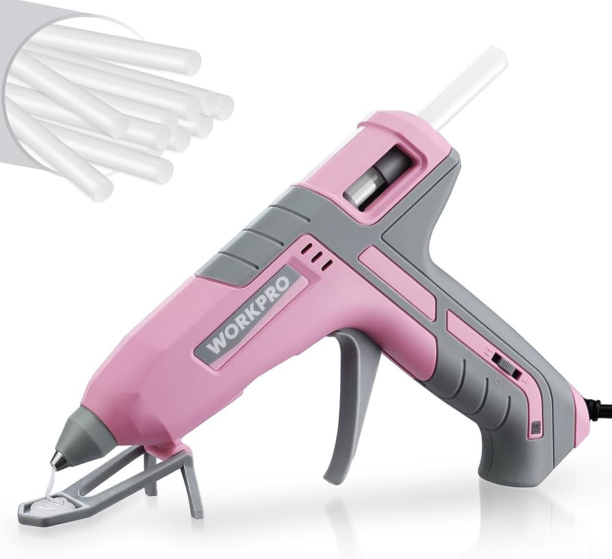 WORKPRO Hot Glue Gun Full Size - 60/100W Dual Temp Glue Gun and Sticks Set with 10 PCS Glue Stick... | Amazon (US)