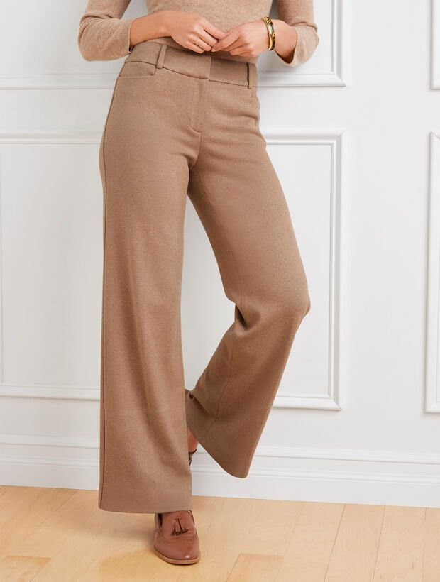 Modern Knit Wide Leg Pants | Talbots