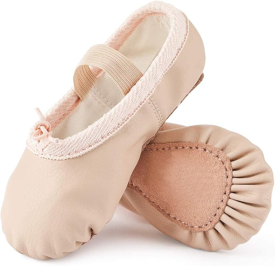 Toddler Ballet Shoes for Girls Baby Ballet Slippers Leather Full Sole Women Ballerina Dance Shoes | Amazon (US)