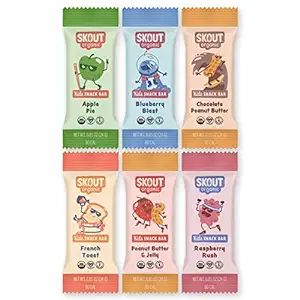 Skout Organic Kids Snack Bar Variety Pack (36 Pack) | Organic Kids Snack Bars | Plant-Based Nutri... | Amazon (US)