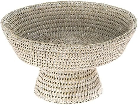 KOUBOO La Jolla Rattan Fruit Bowl, 10.5 inches x 10.5 inches x 6 inches, White Wash | Amazon (US)