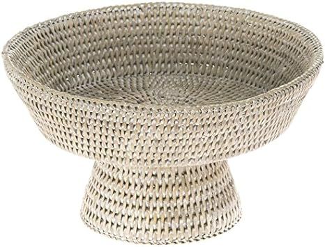 KOUBOO La Jolla Rattan Fruit Bowl, 10.5 inches x 10.5 inches x 6 inches, White Wash | Amazon (US)