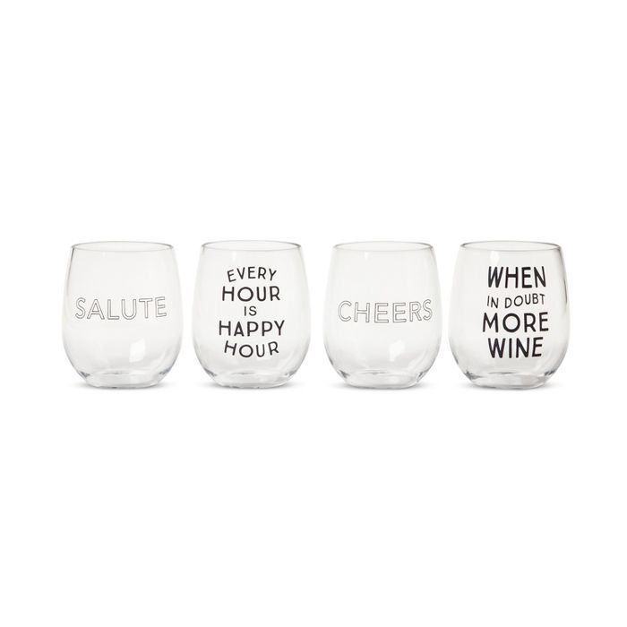 Plastic Stemless Wine Glasses 13.4oz Set of 4 - Room Essentials™ | Target