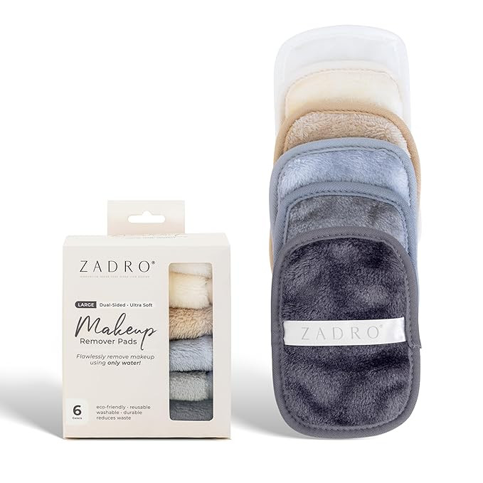 Zadro Makeup Remover Cloths 6-Pack Erase All Makeup with Just Water, Including Waterproof Mascara... | Amazon (US)