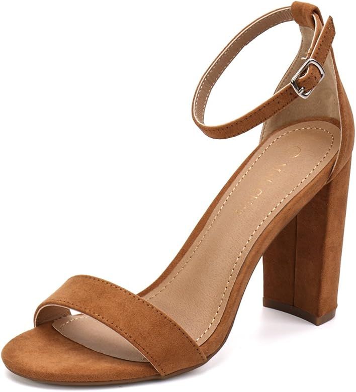 Women's High Chunky Block Heel Pump Dress Sandals | Amazon (US)