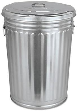 Pre-Galvanized Trash Can With Lid, Round, Steel, 20gal, Gray, Sold as 1 Each | Amazon (US)