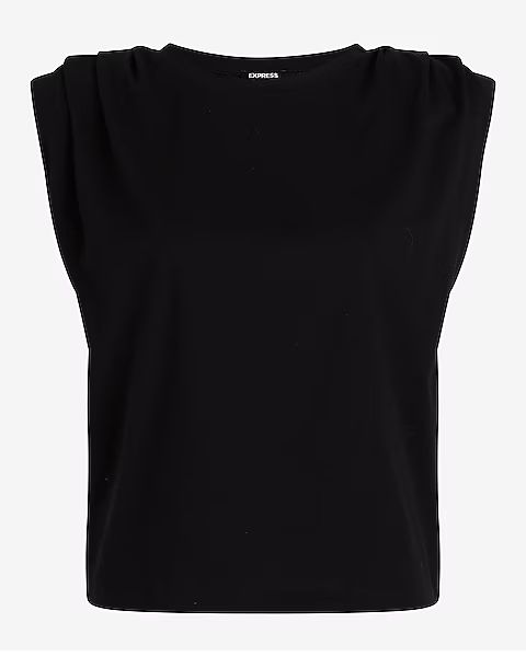 Crew Neck Padded Shoulder Muscle Tee | Express