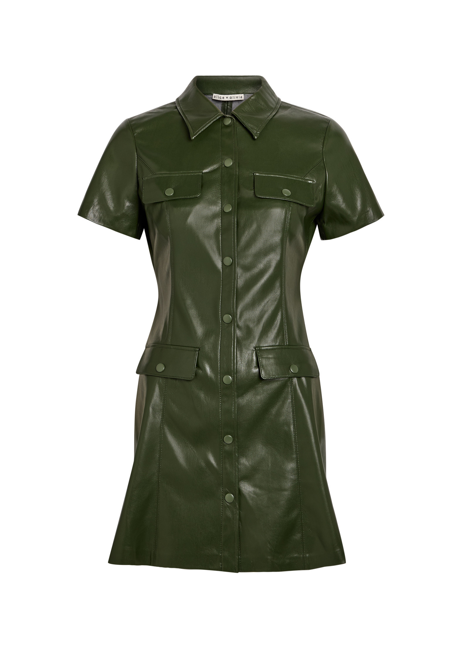 Jamie faux leather mini shirt dress | Harvey Nichols
