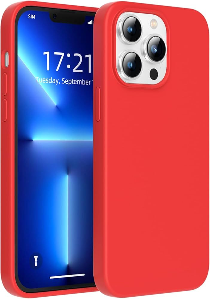 for iPhone 13 pro Case, Premium Liquid Silicone, Drop-Proof Full Body Protective Case, [Soft Anti... | Amazon (US)