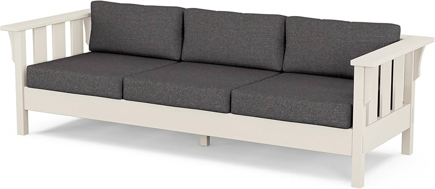 Martha Stewart by POLYWOOD® Acadia Deep Seating Sofa in Sand/Ash Charcoal | Amazon (US)