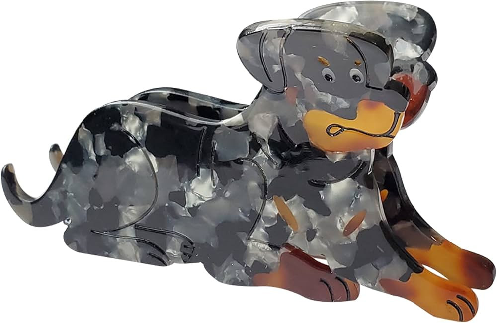 Rottweiler Dog Hair Clips,Small Claw Clips for Girls,Acetate Hair Clips for Women | Amazon (US)