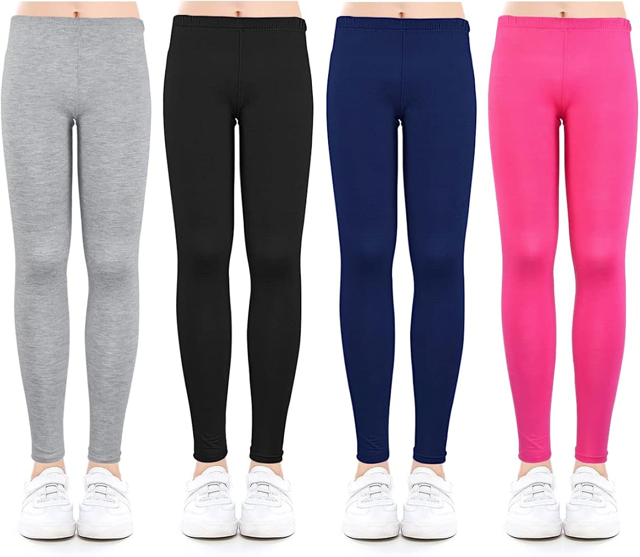 ZukoCert Girls Leggings Multipack Soft Comfortable Pants for Girls in 4-12 Years Girls Athletic L... | Amazon (US)