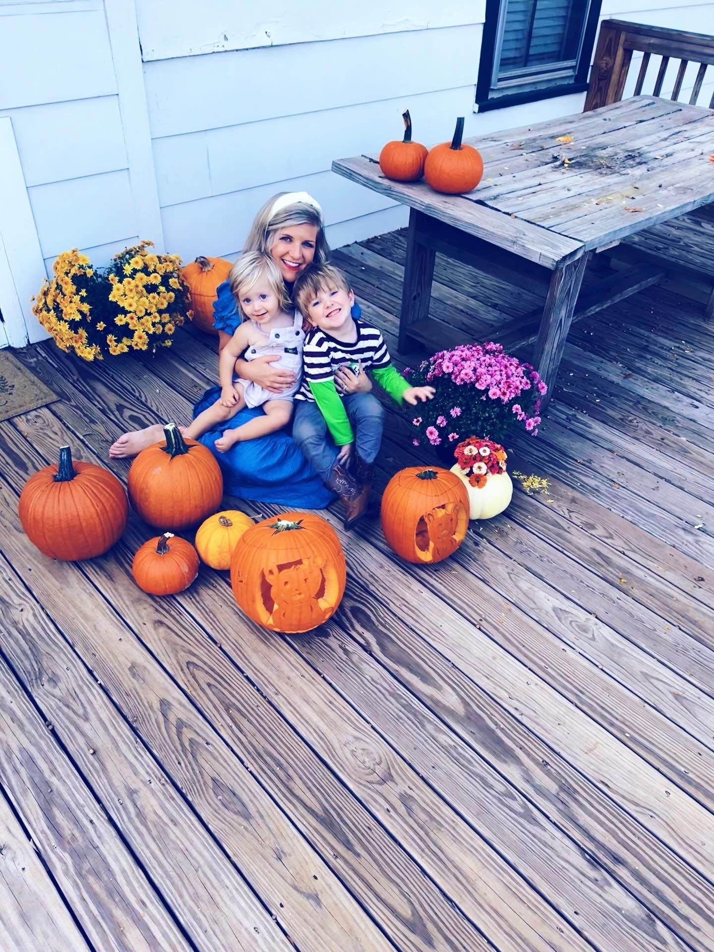 Pumpkin carving 🎃🪏night with our little pumpkins 👶🏼🧡👶🏼 - one of my very favorite evenings of the year (ever since I was little! 🥰) and sweetest fall tradition!! 🍁🤩🍂 It truly is so special being a mama and getting to recreate the “fall magic” 🪄 that my own mama made for all of us with my own babies now, too!! 🤱🫶🏽 #falltraditions #ourpumpkins #pumpkincarving #pumpkincarvingtradition #pumpkincarvingnight #pumpkincarvingwithlittles 

It was such a beautiful fall 🍂🤎🍁 evening on the back deck 🪵 with my country boys 👶🏼🩵 until sunset 🌄 - and it was so cool seeing their “little bear” 🐻🫶🏽🧸 (on theme 🤭 for their Halloween costumes this year hehe 😉 - per Judson’s request!) pumpkins 🎃 come aglow once it got dark 🌑 when we put candles 🕯️ in them!! ✨ #littlebearpumpkins #ourlittlebears #pumpkincarvingfun #ourlittlepumpkins 

And y’all… is there anything cuter than a #babyinapumpkin ?! 👶🏼🧡 Sweet Baby Levi Rhett… you are just the cutest lil’ thing and we sure are smitten 🥰 with you, baby boy!!! 😍✨ #babyinapumpkinttradition #cutestthingever #falltradition #fallnights 

Happy Fall and almost Halloween, y’all!! 🎃🍂🌼🍁🧡

| Motherhood | Country Living | Homemaker | Chickens | Gardening | Stay at Home Mom | Chasing Dreams | Land and Babies | Raising Country Boys | Farm Sweet Farm | Joyful Motherhood | Faith | Baby and Toddler Days | Boy Mama x 2 | SAHM | These are the Days | Life with a Baby and Toddler | Full Hands Fuller Hearts | Fall with Littles | October Memories | October with Littles | October Pumpkin Carving |  Fall Traditions | Pumpkin Carving Tradition | Fall Friday Nights | Pumpkin Carving with Littles | Baby in a Pumpkin | Fall Pumpkin Fun

…

#emilysayswes #judsoncarpentermabry #levirhettmabry #familyoffour #mommyblogger #stayathomemommy #boymamax2 #mommyblogger #sahm #mamaoftwo #stayathomemom #fallfun #octobermemories #LTKFall #LTKfamily #LTKBaby @shop.ltk

#LTKHalloween #LTKBaby #LTKFamily