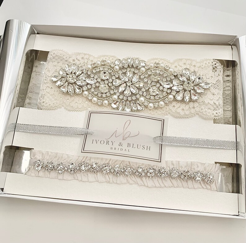 IVORY Wedding Garter  Garter Wedding Garter Set Bridal Garter - Etsy | Etsy (US)