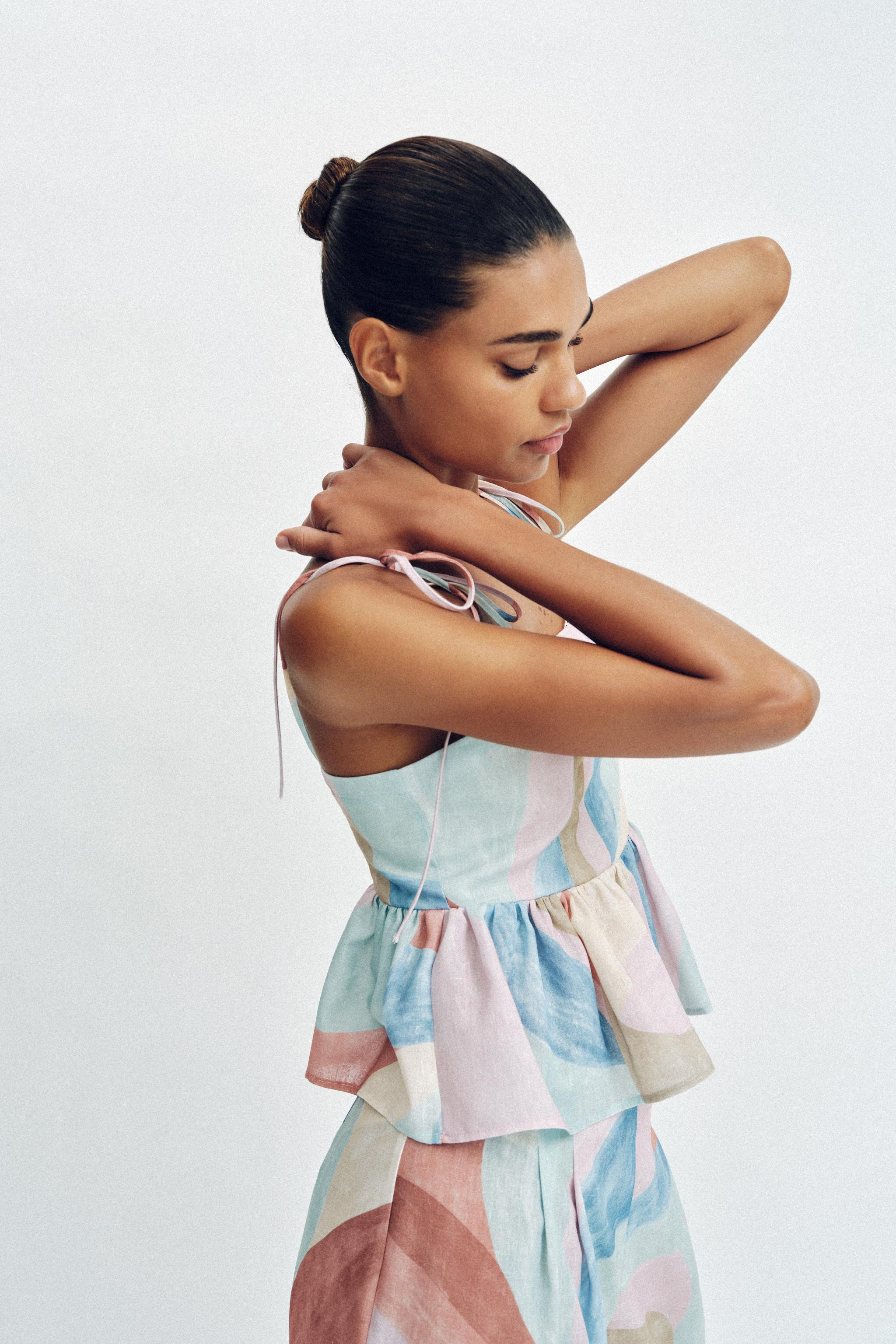 PRINTED STRAP TOP | Zara US