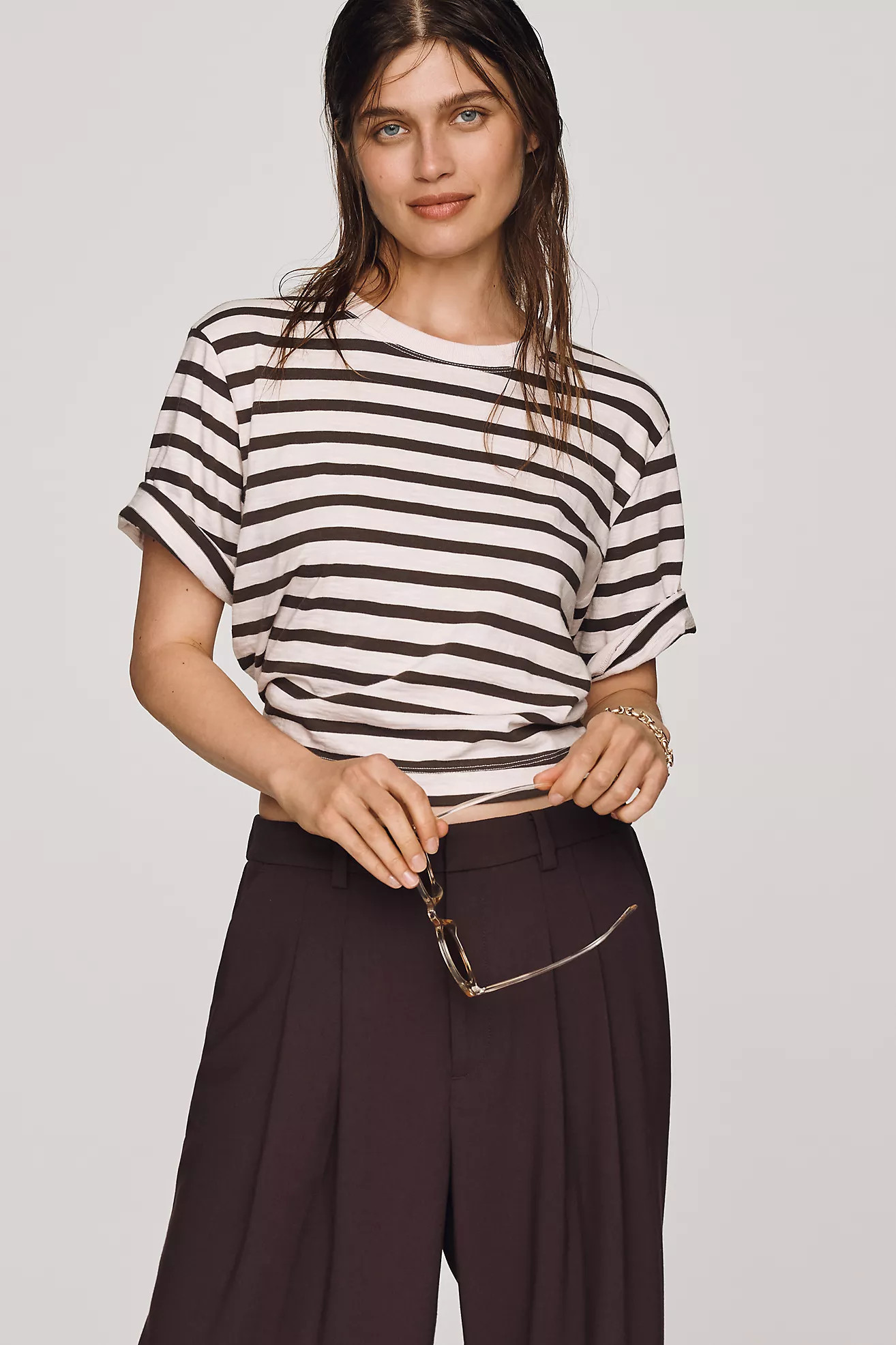 Maeve Corey Cotton Boxy Tee | Anthropologie (US)