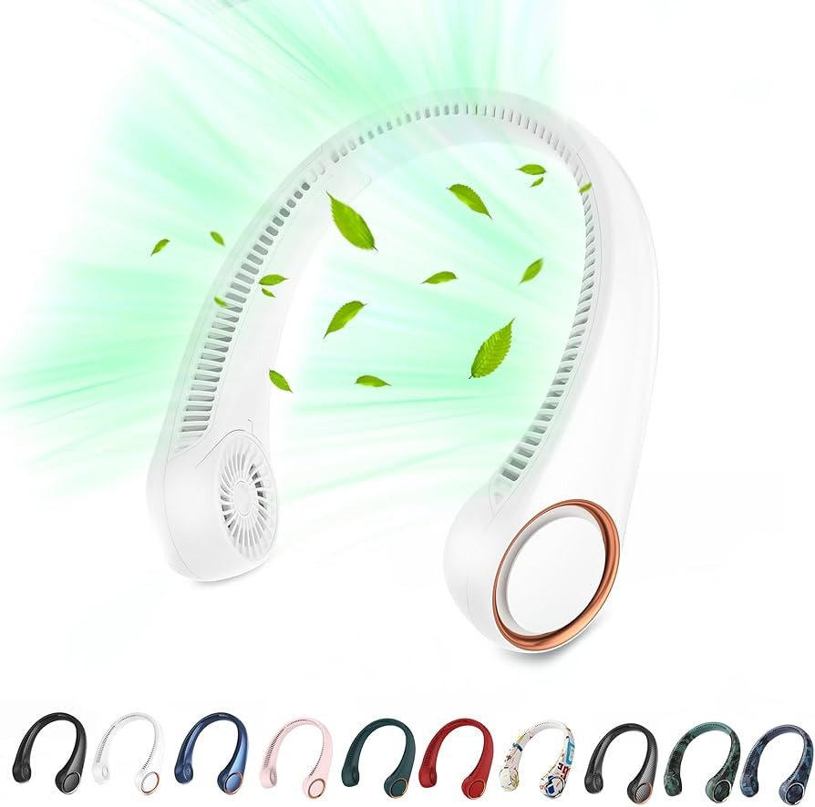 Portable Neck Fan, Hands Free Bladeless Fan, 360° Cooling Personal Fan,Wearable Quiet Fan for Ou... | Amazon (US)