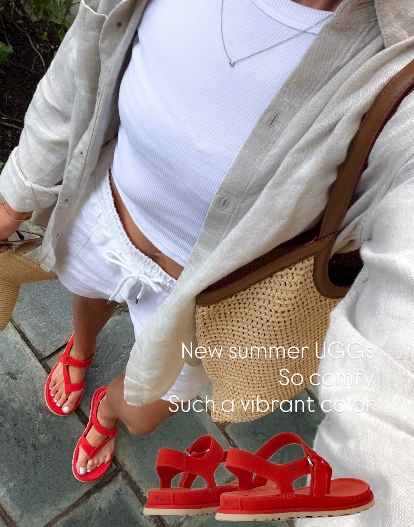 These Ugg sandals are the perfect mix of cozy and cute for everyday summer outfits. They add an easy finishing touch to shorts, dresses, and casual looks while keeping things comfortable for wherever the day takes you.

Ugg sandals, summer shoes, casual footwear, everyday sandals, comfy shoes, warm weather style, vacation outfits, neutral shoes, cute summer looks, mom style, easy outfits, annabrstyle

#LTKootd #LTKTravel #LTKSeasonal
