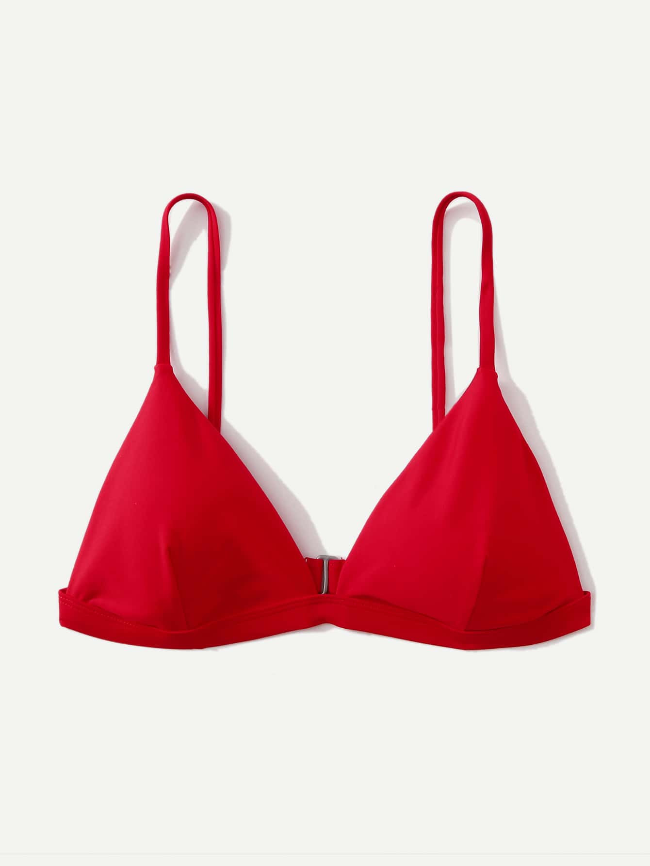 Solid Triangle Bikini Top | SHEIN