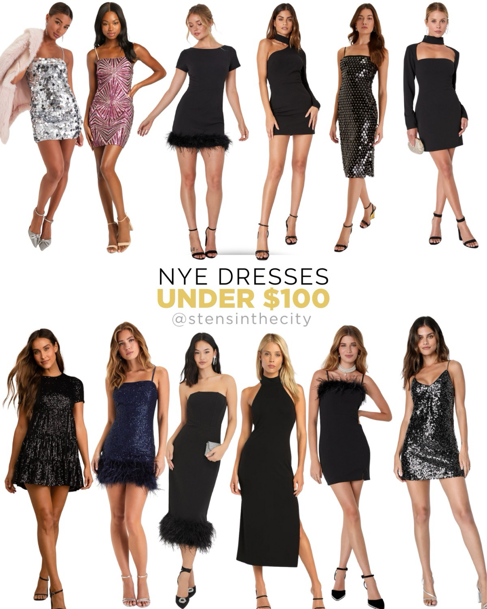 New Year's Eve Outfit
Sequin dress
NYE dress
New Year's dress
Black dress
Silver dress
Holiday party 
Sparkly dress
Midi dress
Mini dress
Feather dress

#LTKfindsunder100 #LTKSeasonal #LTKHoliday