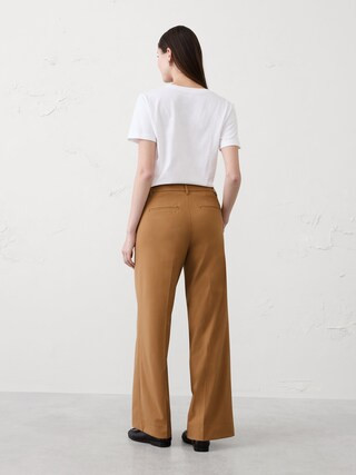 Wide-Leg High-Rise Sculpted Trouser | Banana Republic Factory
