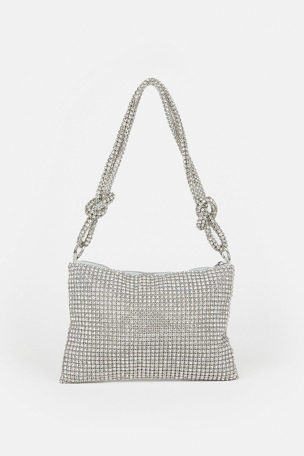 Rhinestone Shoulder Bag | Karen Millen US