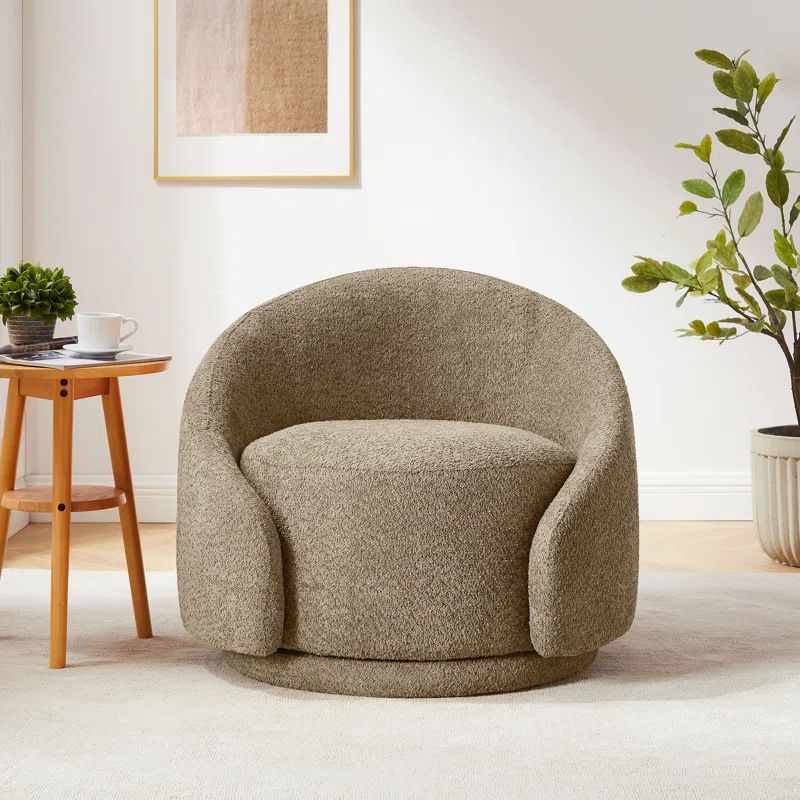Frieson Upholstered Swivel Armchair | Wayfair North America
