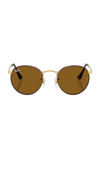 Round Metal Sunglasses in Matte Havana | Revolve Clothing (Global)