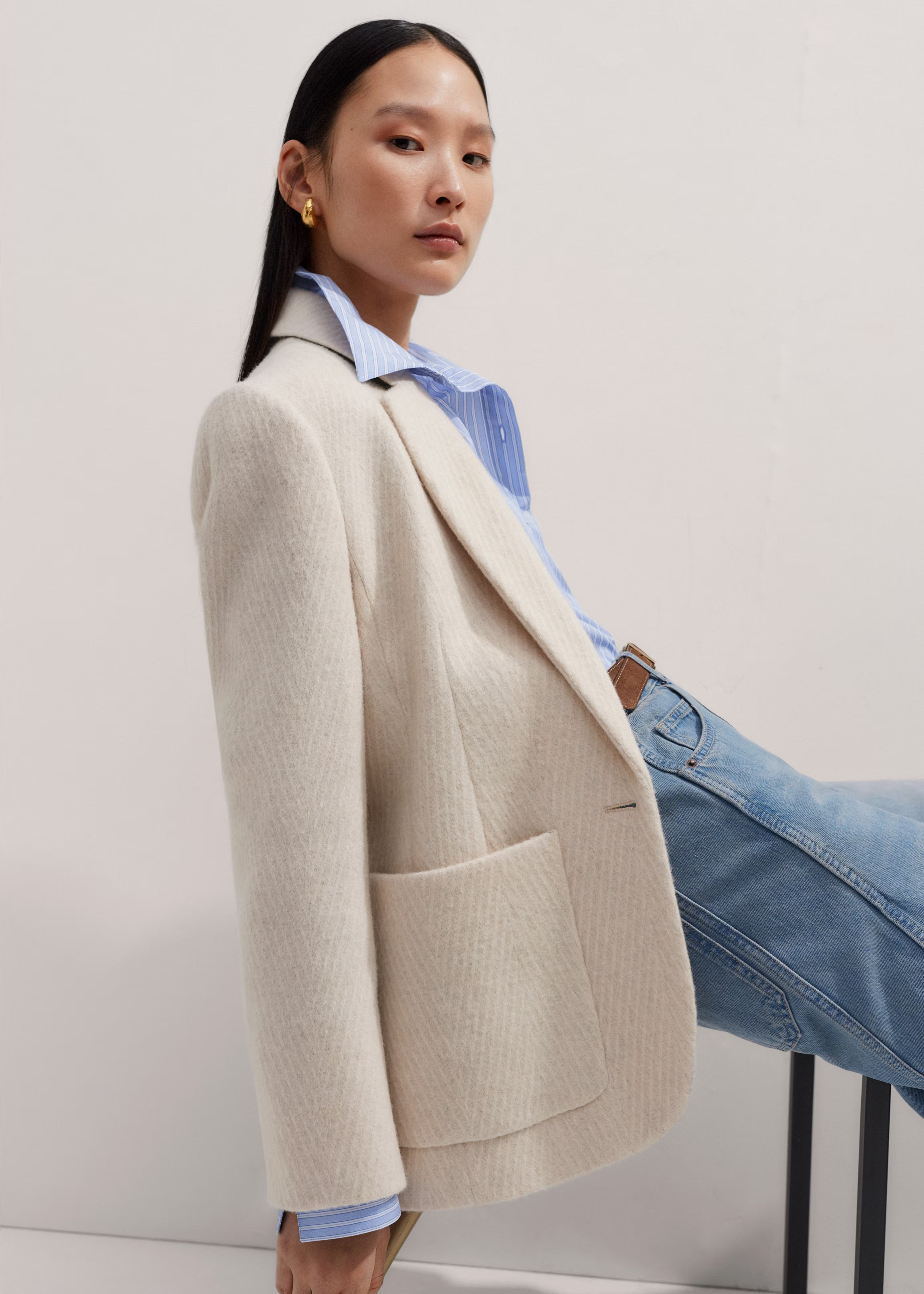 Wool Herringbone Jacket | ME+EM US