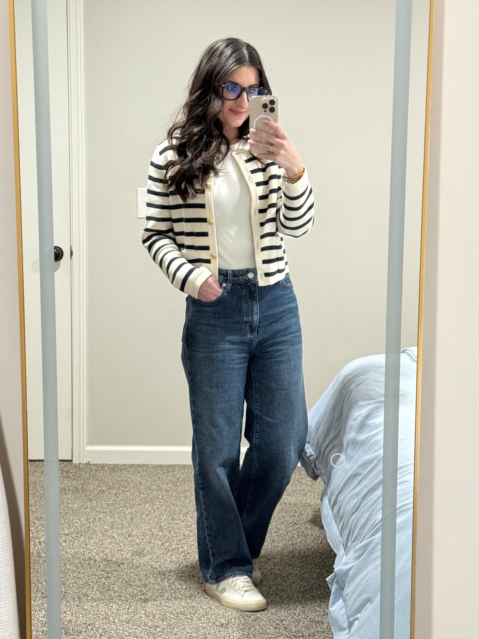 A simple everyday outfit that always works 🤍

Striped cardigan, white tee, and relaxed jeans. Easy, comfortable, and perfect for spring.

Linked here.

@jcrew @abercrombie 

#LTKWorkwear #LTKPetite #LTKootd
