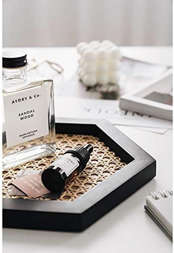 Hexagon Rattan Premium Hometray, Stylish Serving Tray, Luxurious Rattan Food Tray, Handmade Ratta... | Amazon (US)