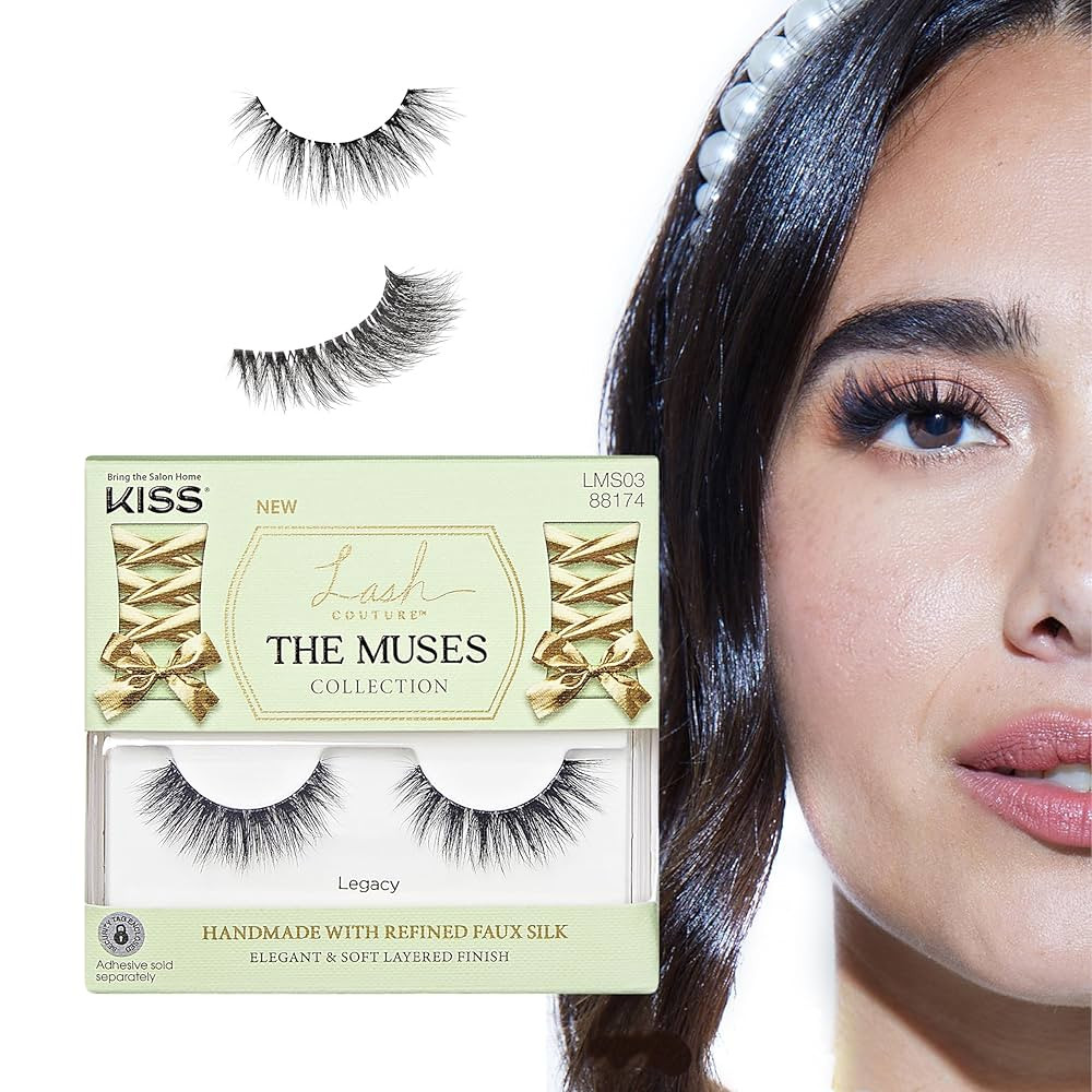 KISS Lash Couture The Muses Collection False Eyelashes - Legacy, Black, Rounded, Doe-Eyed, Refine... | Amazon (US)