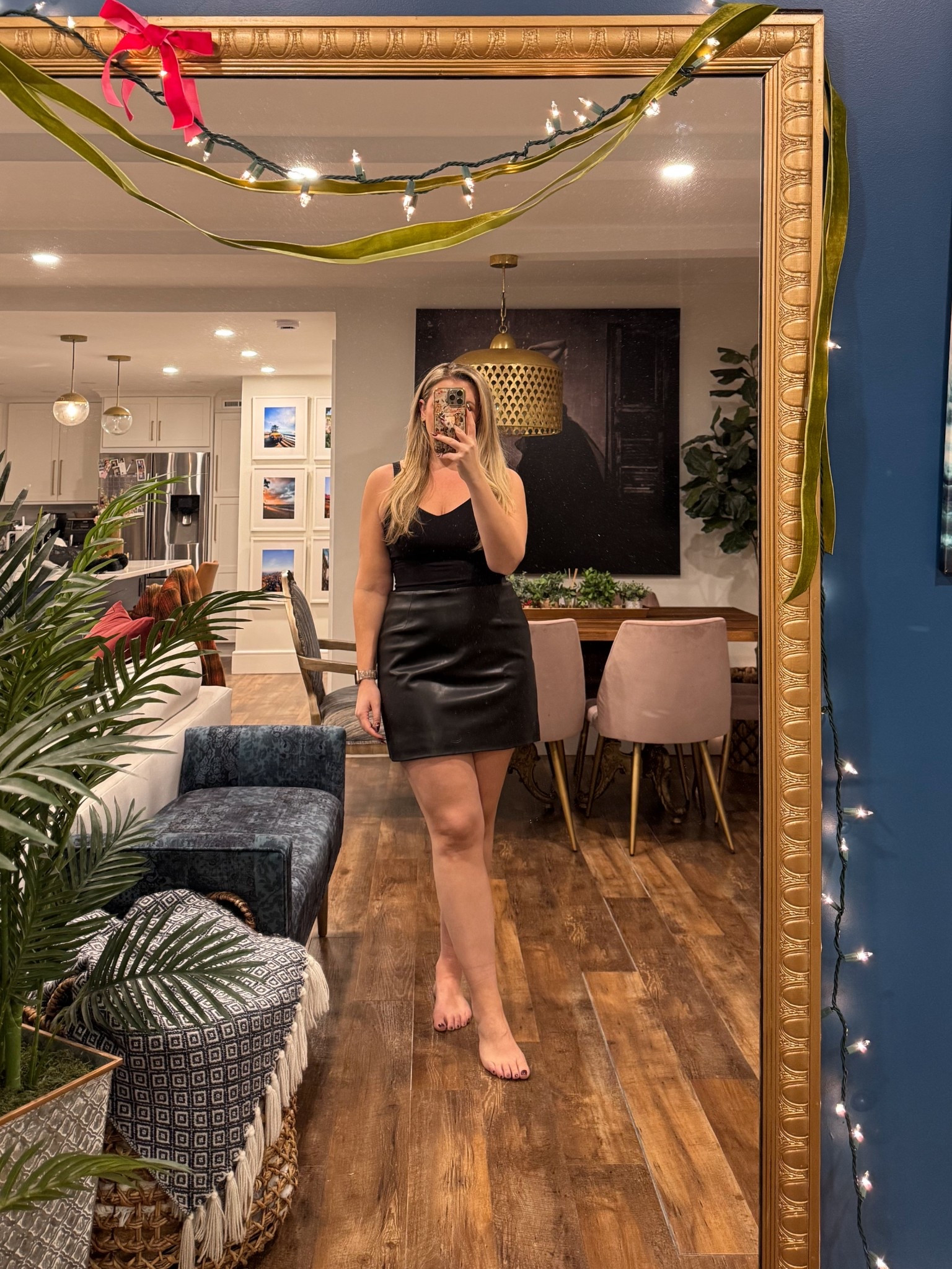 French connection faux leather mini skirt wearing a size 12

#LTKMidsize #LTKootd #LTKHoliday