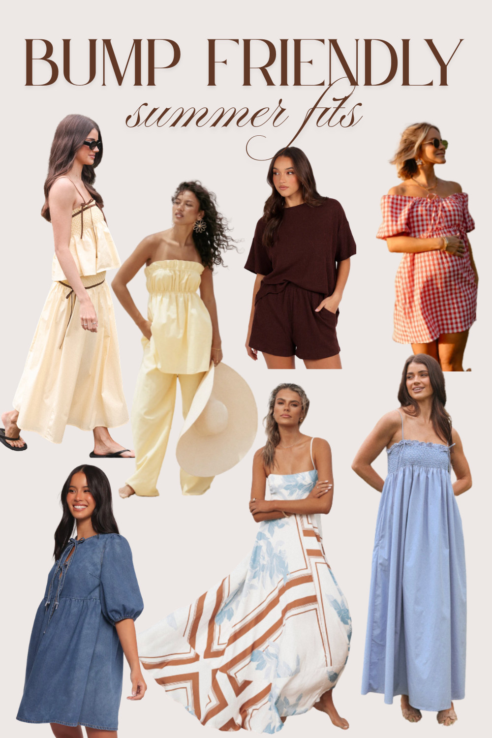 Bump friendly summer outfits that are actually cute 🤍☀️ Flowy silhouettes, elastic waists, and breathable fabrics — everything your growing belly needs to stay comfortable and stylish all summer long. All linked below! #maternitystyle #bumpfriendly #pregnancyfashion #summerstyle #ltkbaby #ltkmaternity #pregnantfashion 

 #LTKgrwm #LTKBaby #LTKBump