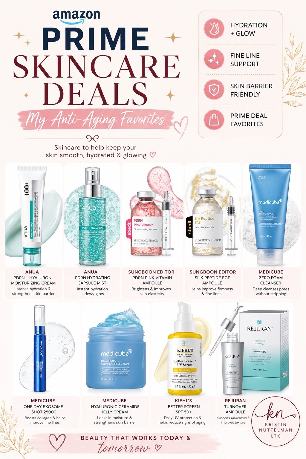 ✨ PRIME DAY SKINCARE FAVORITES ✨

These are the products helping keep my skin hydrated, glowing, and looking its best. 💕

🛒 Prime deals won’t last long!

Comment SKIN and I’ll send you the links. 🤍

#LTKselfcare #LTKSaleAlert #LTKBeauty