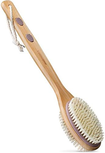 MainBasics Dual Sided Long Handle Bath Shower Brush | Amazon (US)