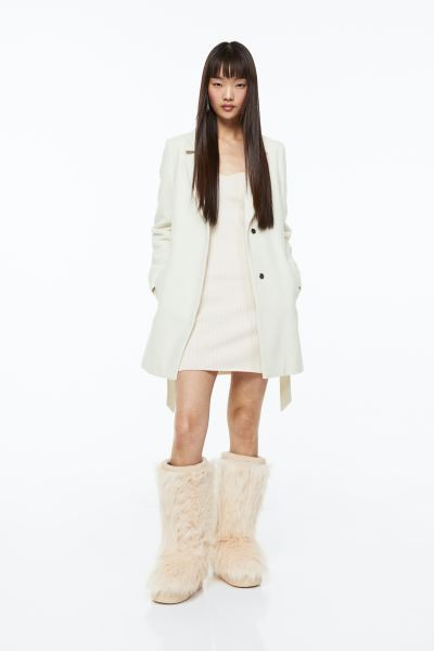 Tie Belt Coat - Cream - Ladies | H&M US | H&M (US + CA)