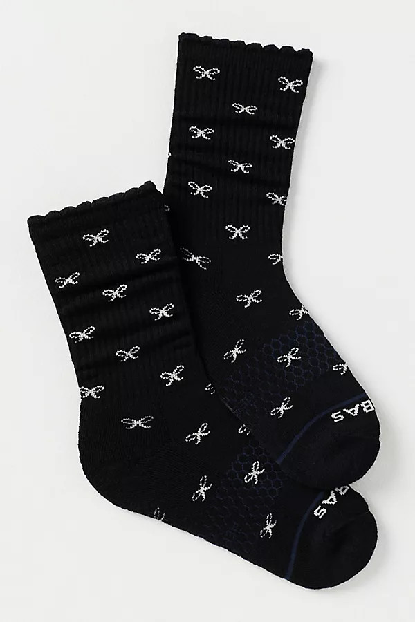 Bombas Scallop Bow Wool Blend Socks | Anthropologie (US)