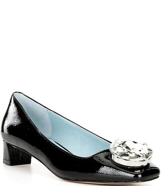 FRANCES VALENTINE Mary Mod Patent Leather Oversized Jewel Ornament Pumps | Dillard's | Dillard's