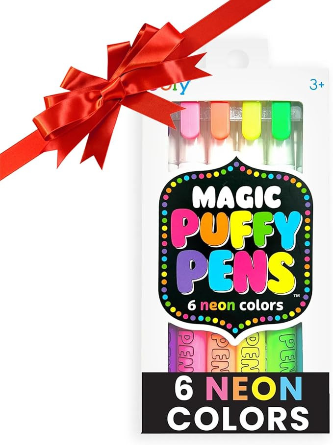 Ooly Puffy Paint Neon Gel Pens Set of 6, 3D Foam Texture Painting Magic Puffy Pen, Creative and F... | Amazon (US)