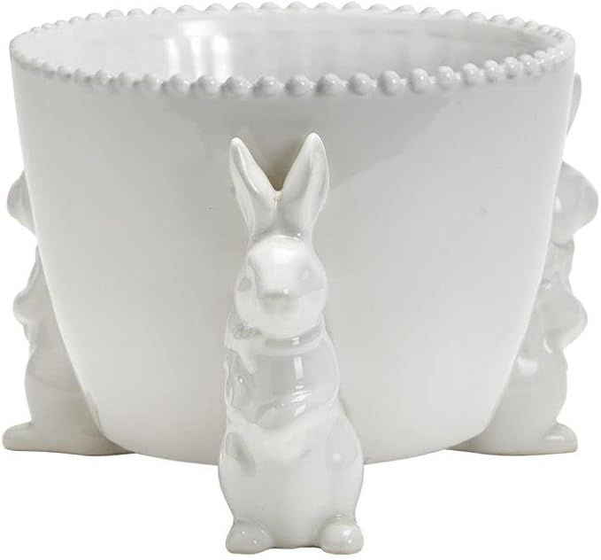 Amazon.com: Two's Company Easter Bunny Trio Cachepot with Embossed Pearl Edge - Ceramic : Home & ... | Amazon (US)