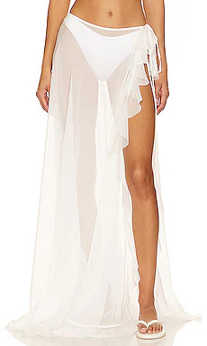 Shani Shemer Or Maxi Skirt in White from Revolve.com | Revolve Clothing (Global)