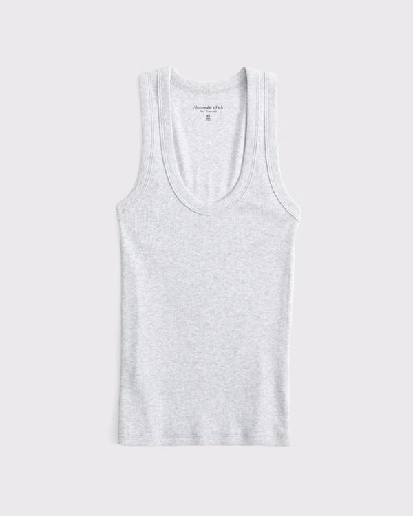 Essential Rib Tuckable Scoopneck Tank | Abercrombie & Fitch (UK)