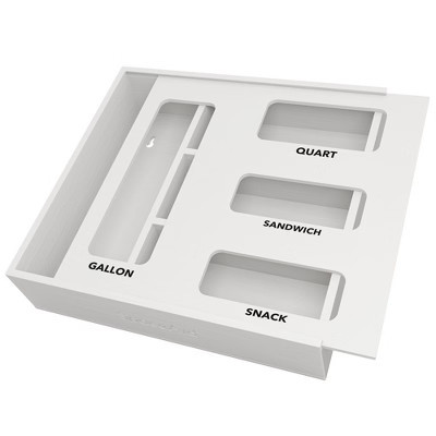 Food Bag Organizer ,Compatible with Gallon, Quart, Sandwich and Snack Variety Size Bag(White) | Target