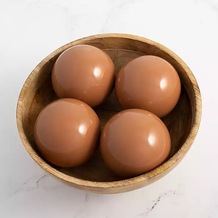 Rosy Terracotta 4-pc. Solid Porcelain Orbs | Kirkland's Home