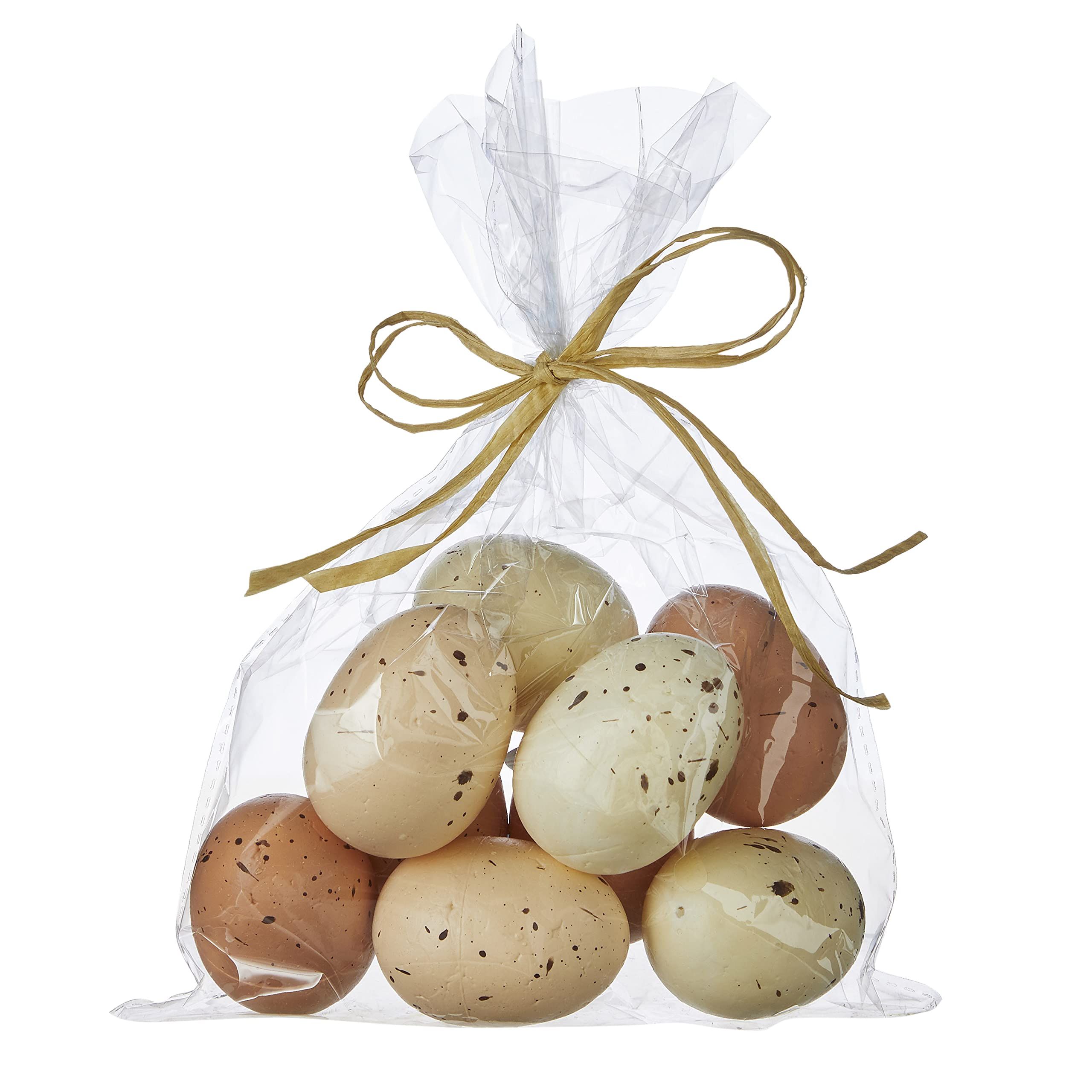 Raz Artificial Bird Eggs, 9 Pieces, 2 Inches Long, Soft Cream and Brown Shades Speckled Eggs Bowl... | Amazon (US)