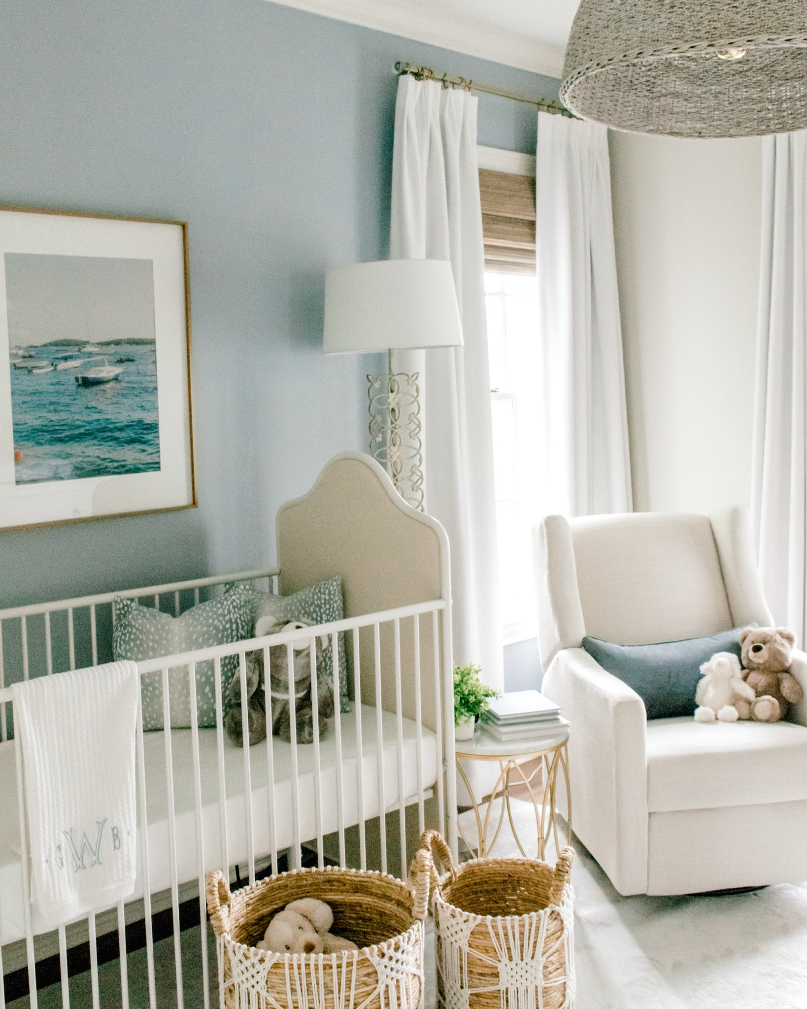 Baby nursery! Blue wall is French toile by BM!

#LTKKids #LTKBaby #LTKBump
